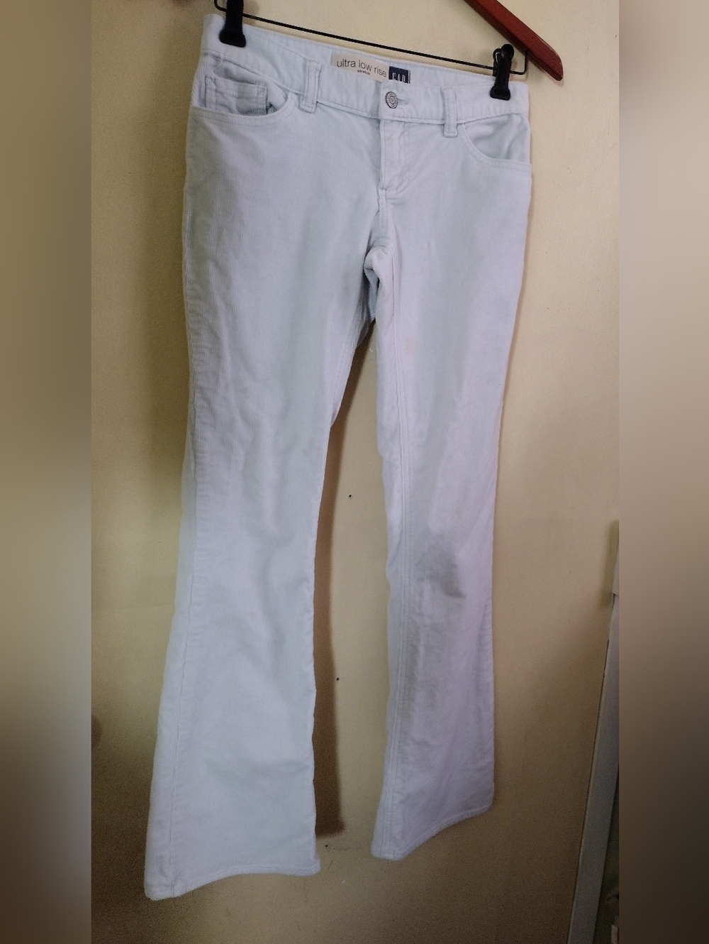 Gap Ultra Low Rise Light Blue Corduroy Trousers